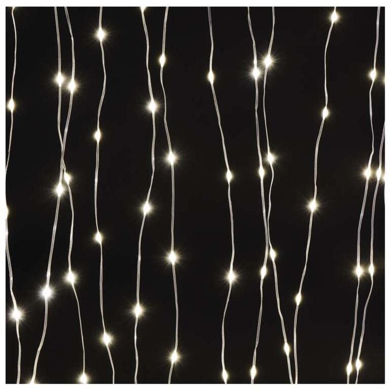 Lichterkette EMOS LED Nano-Weihnachtslichterkette - Vorhang, 2,9x1,5 m, innen und außen, warmweiß, Programme ...