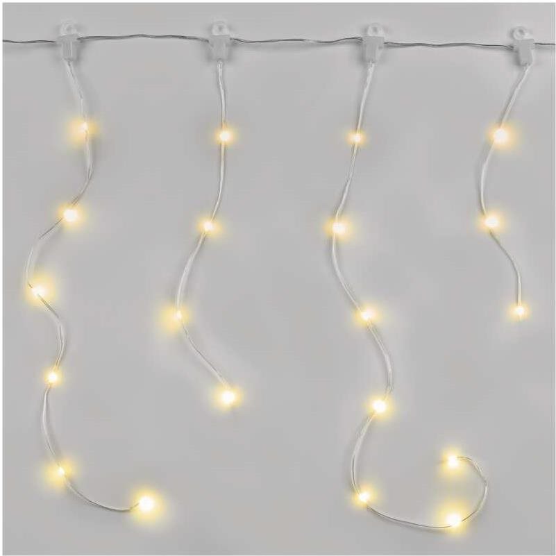 Lichterkette EMOS LED-Weihnachtstropfenkette - Eiszapfen, 1,7 m, innen und außen, warmweiß, Programme ...