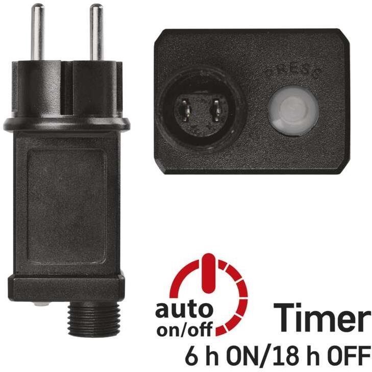 Lichterkette EMOS Basis-Set für Verbindungsketten Standard, 10 m, Outdoor, multicolor, Timer Anschlussmöglichkeiten (Ports)