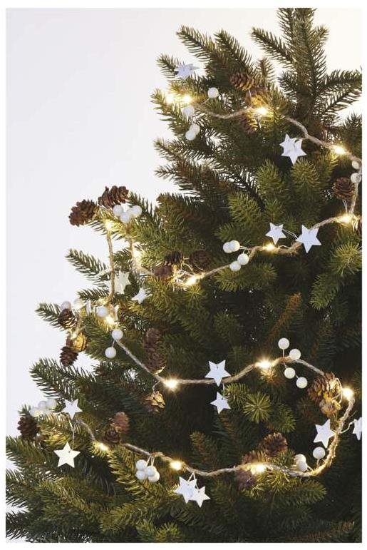 Svetelná reťaz EMOS LED vianočná girlanda – šišky, 1,7 m, 2× AA, vnútorná, teplá biela Lifestyle