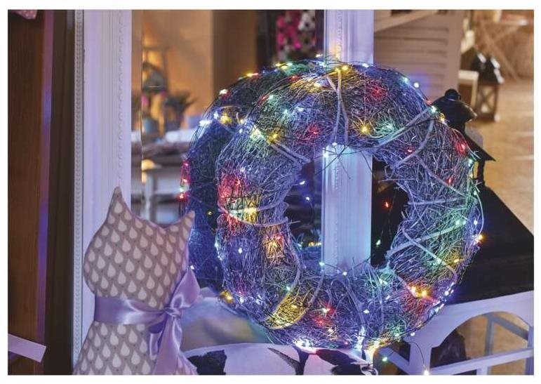 Fényfüzér EMOS LED karácsonyi nano fényfüzér, zöld, 7,5 m, kültéri és beltéri, többszínű, időzítő Lifestyle