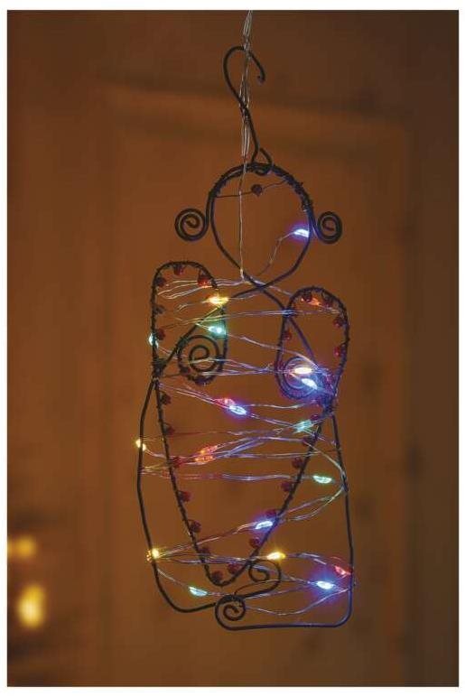 Svetelná reťaz EMOS LED vianočná nano reťaz, 1,9 m, 2× AA, vnútorná, multicolor, časovač Lifestyle