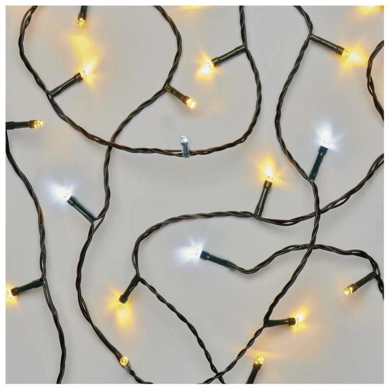 Lichterkette EMOS LED-Weihnachtslichterkette, 12 m, innen und außen, warm/kaltweiß, Timer Mermale/Technologie