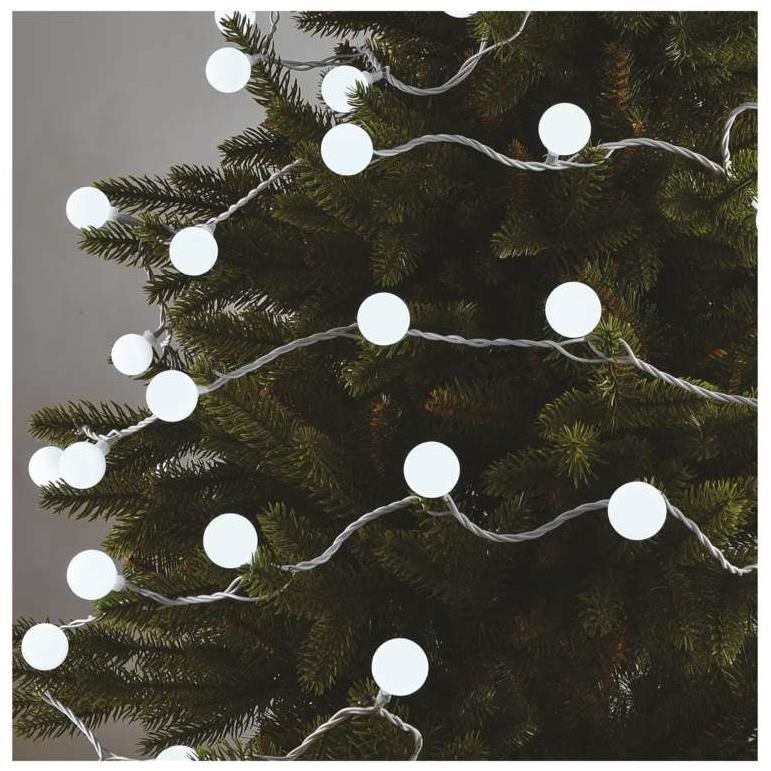 Lichterkette EMOS LED-Weihnachtslichterkette Kirsche - Kugeln 2,5 cm, 4 m, innen und außen, kaltweiß, Timer Lifestyle