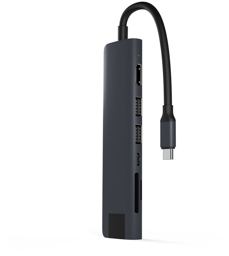 USB Hub Epico 7in1 Pro Hub with 8K and USB-C connector - dark ink ...