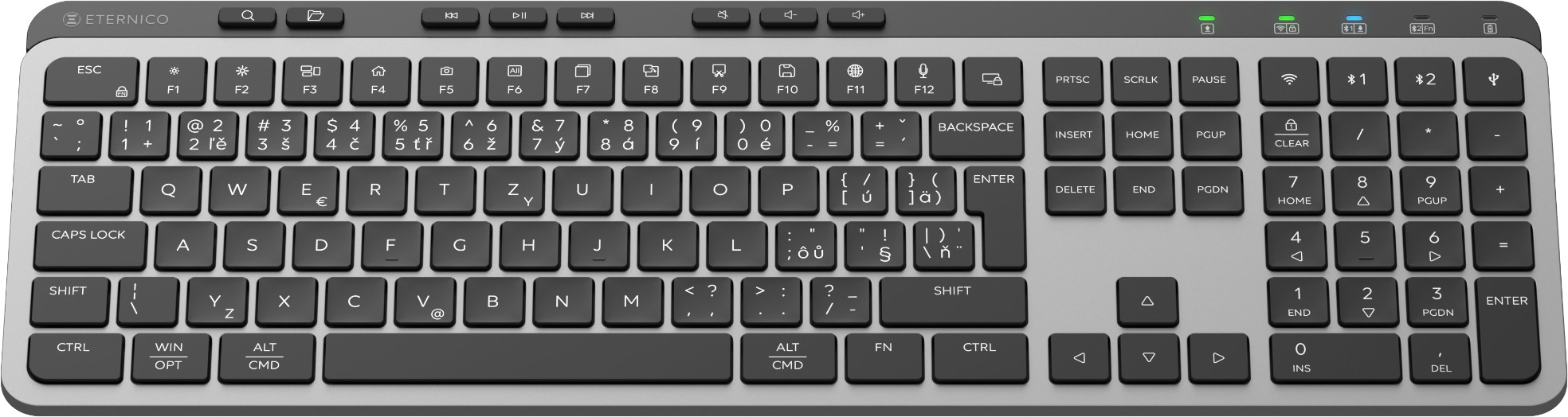 Keyboard and Mouse Set Eternico C502 Wireless Combo black - CZ/SK ...