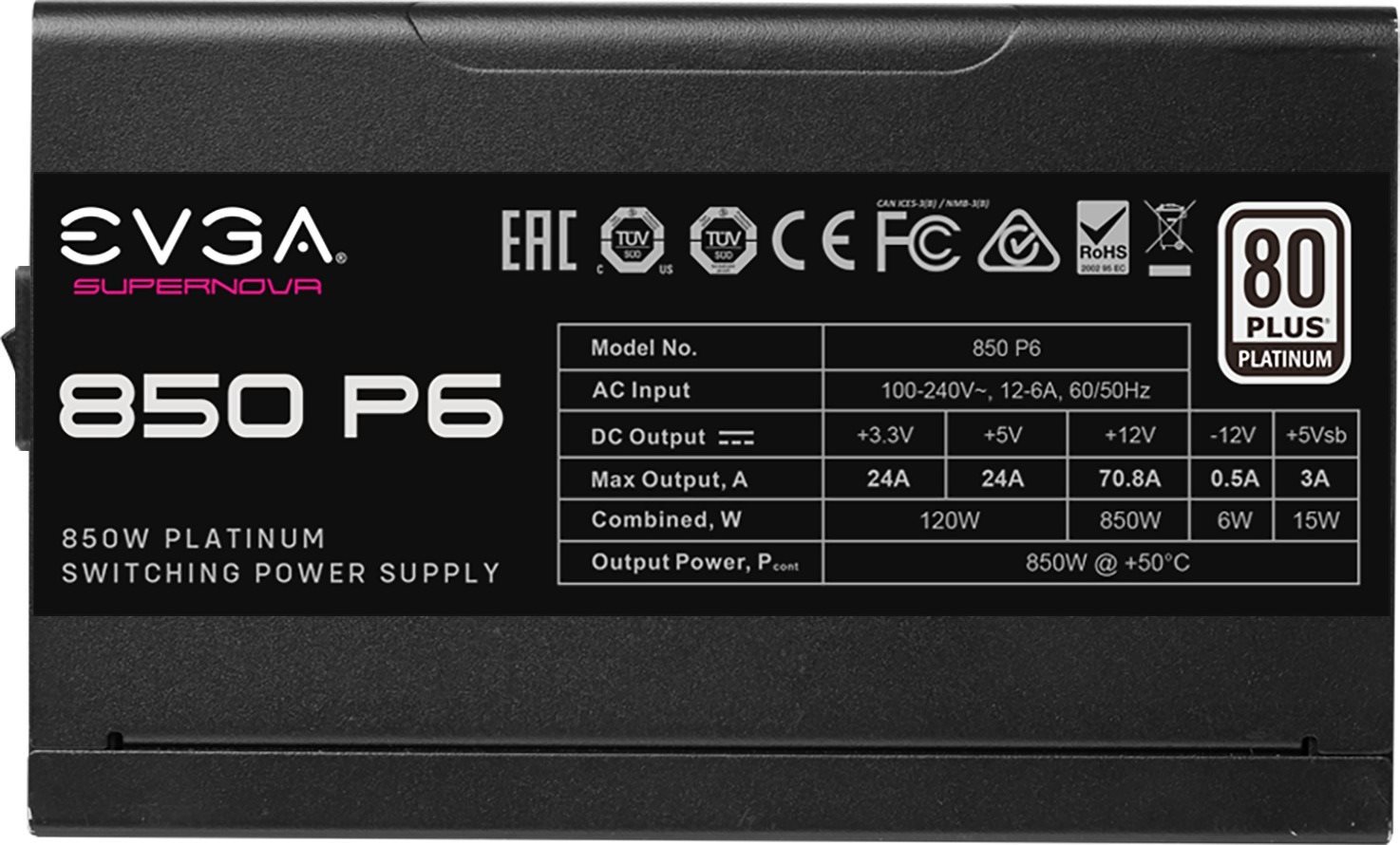 EVGA SuperNOVA 850 P6 PC tápegység Képernyő 280166370