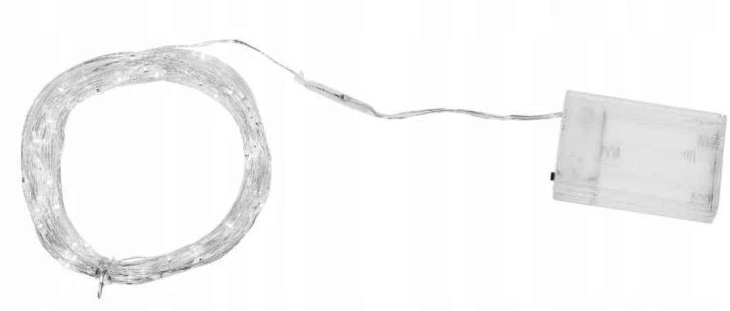 Light chain ISO 7267 Battery operated light chain 100 LED cold white 10 m .