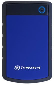 External Hard Drive Transcend StoreJet 25H3B SLIM 4TB Black / Blue Screen