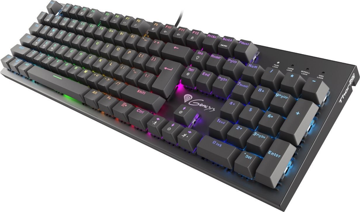 Gaming-Tastatur Genesis THOR 300 Outemu Brown - RGB - US Seitlicher Anblick