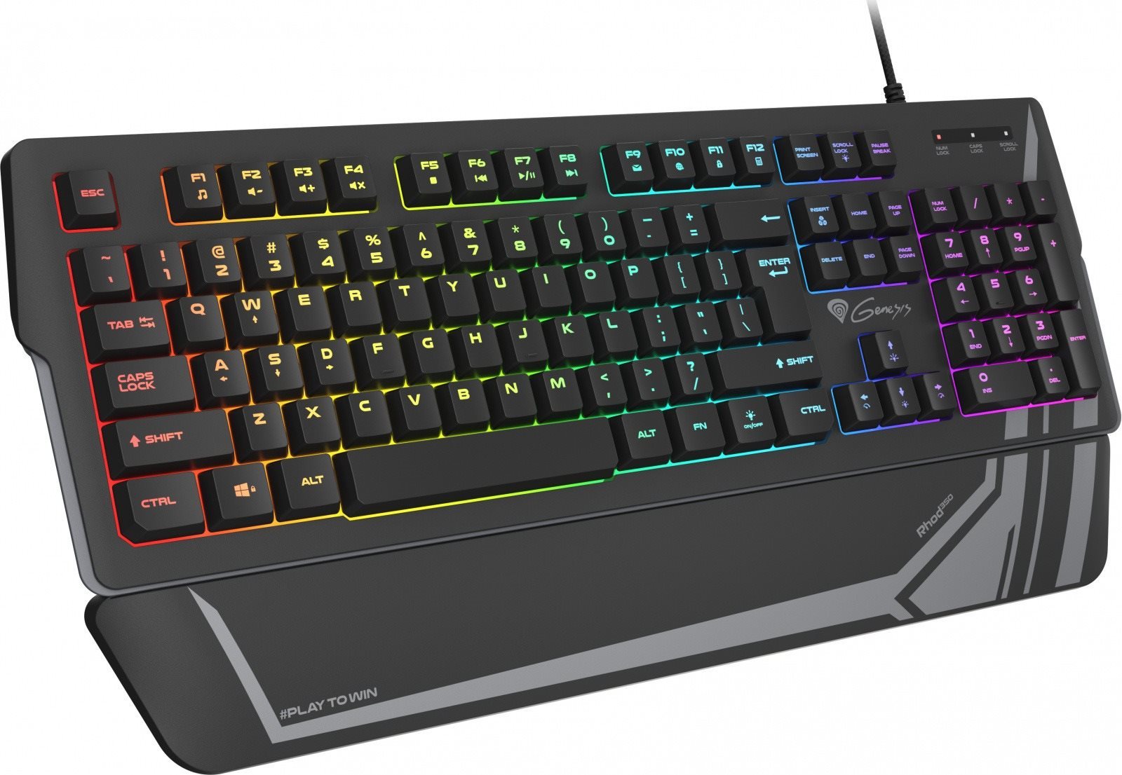 Gaming-Tastatur Genesis RHOD 350 RGB - US Seitlicher Anblick