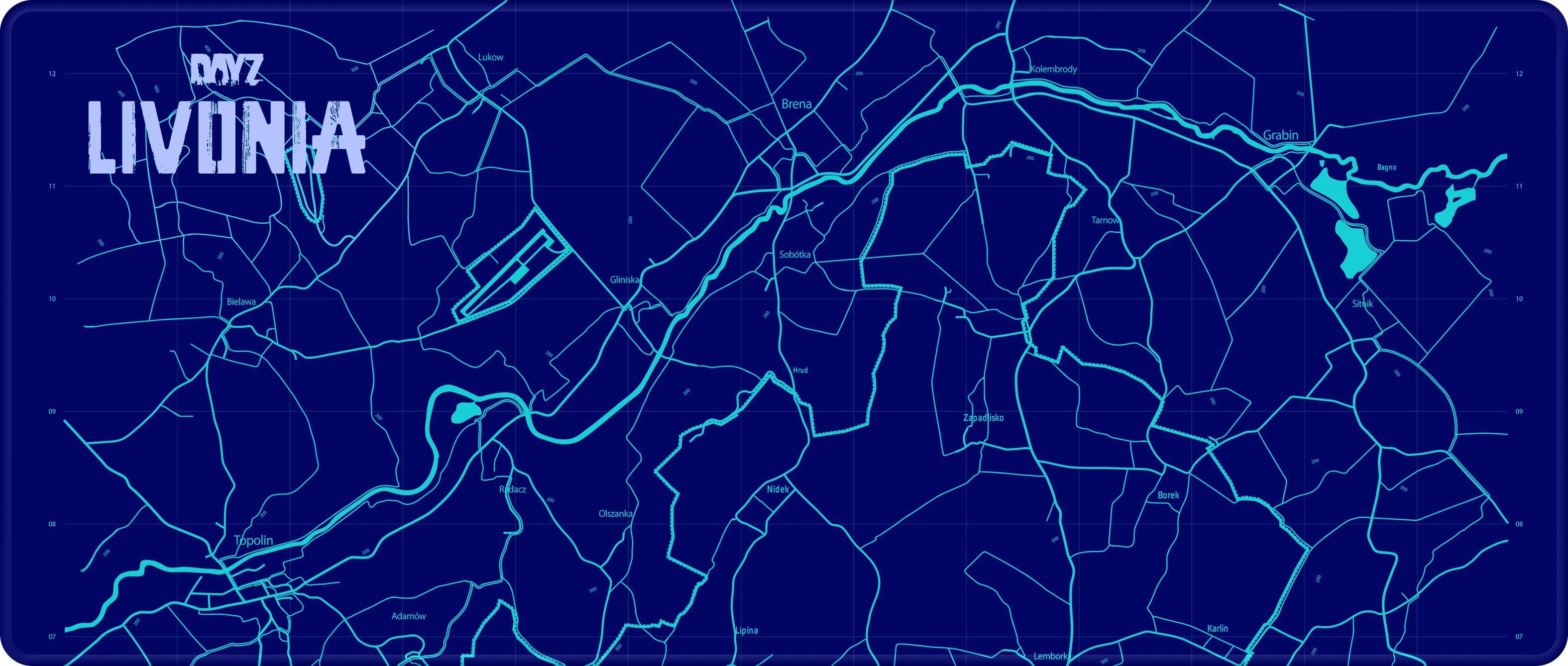 Mouse Pad DayZ Livonia Uv Glowing Mousemat Big 800 × 340 mm ...