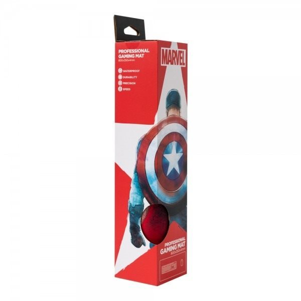 Mouse Pad Captain America - Shield - game pad on the table Packaging/box