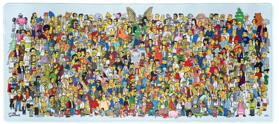 Mouse Pad The Simpsons - Characters - Game mat on the table ...