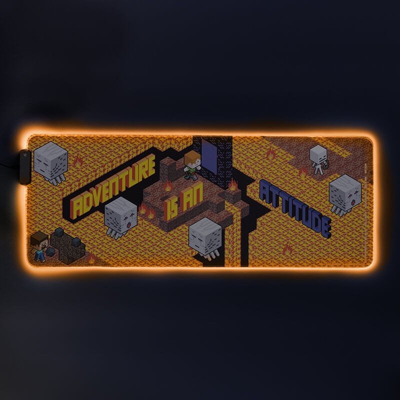 Mouse Pad Minecraft - Game pad on the table glowing ...