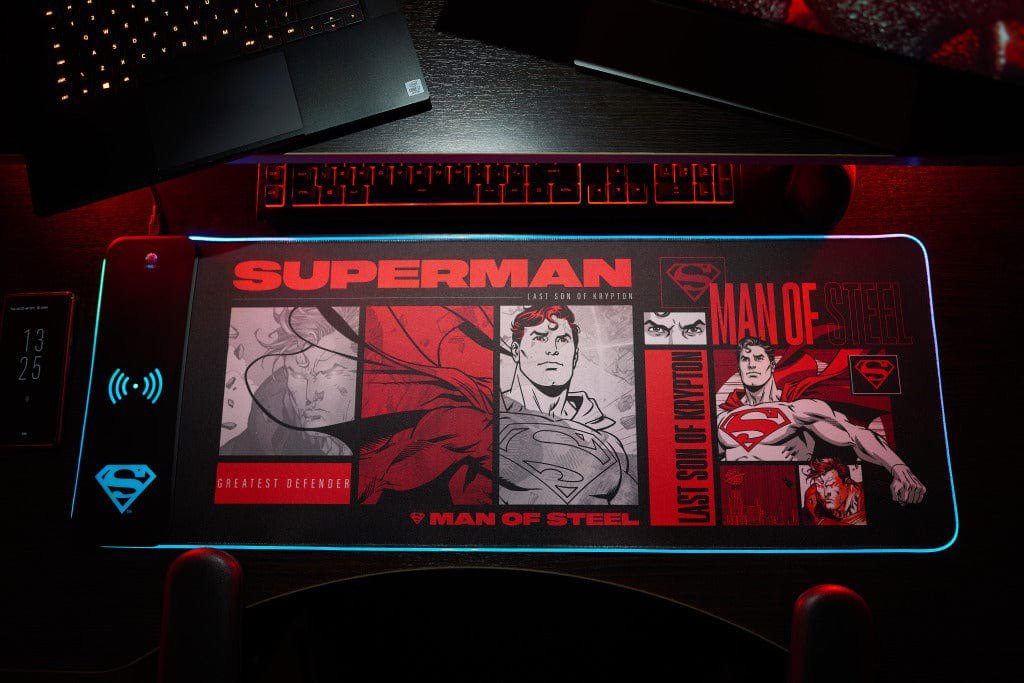 Mouse Pad Superman - mouse and keyboard pad with charger ...