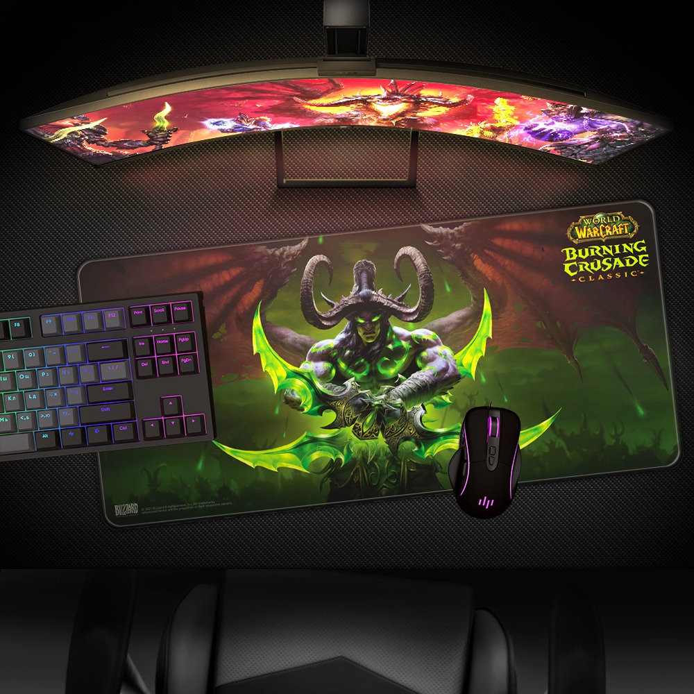 Mouse Pad World of Warcraft - Burning Crusade: Illidan - Mouse and Keyboard Pad ...