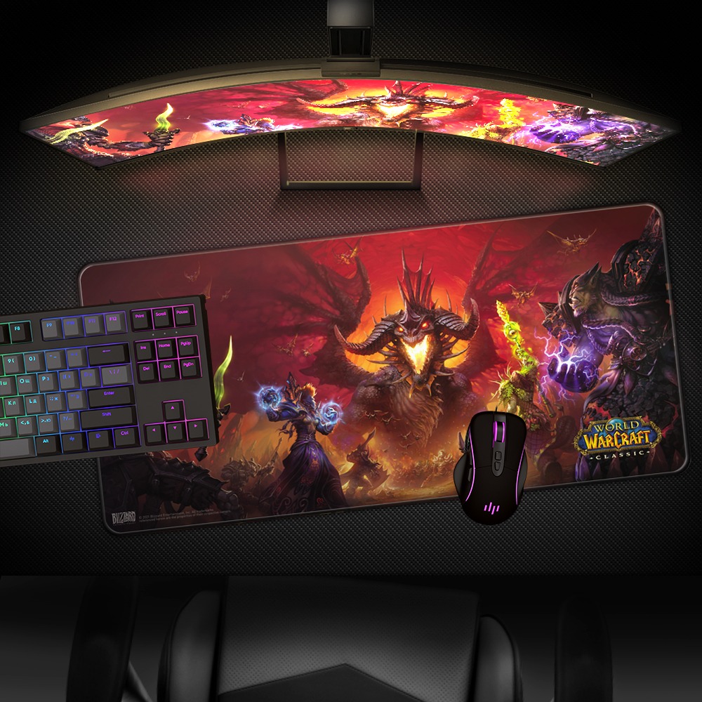Mouse Pad World of Warcraft - Classic: Onyxia - Mouse and Keyboard Pad ...