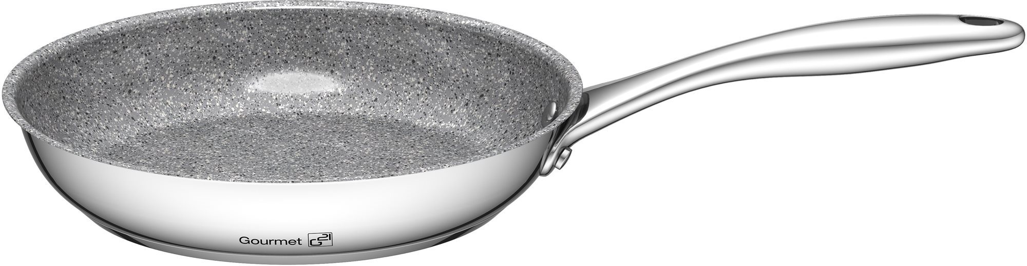 Pan G21 Gourmet Miracle Pot, 28cm with Lid, Stainless steel / Greblon Lateral view