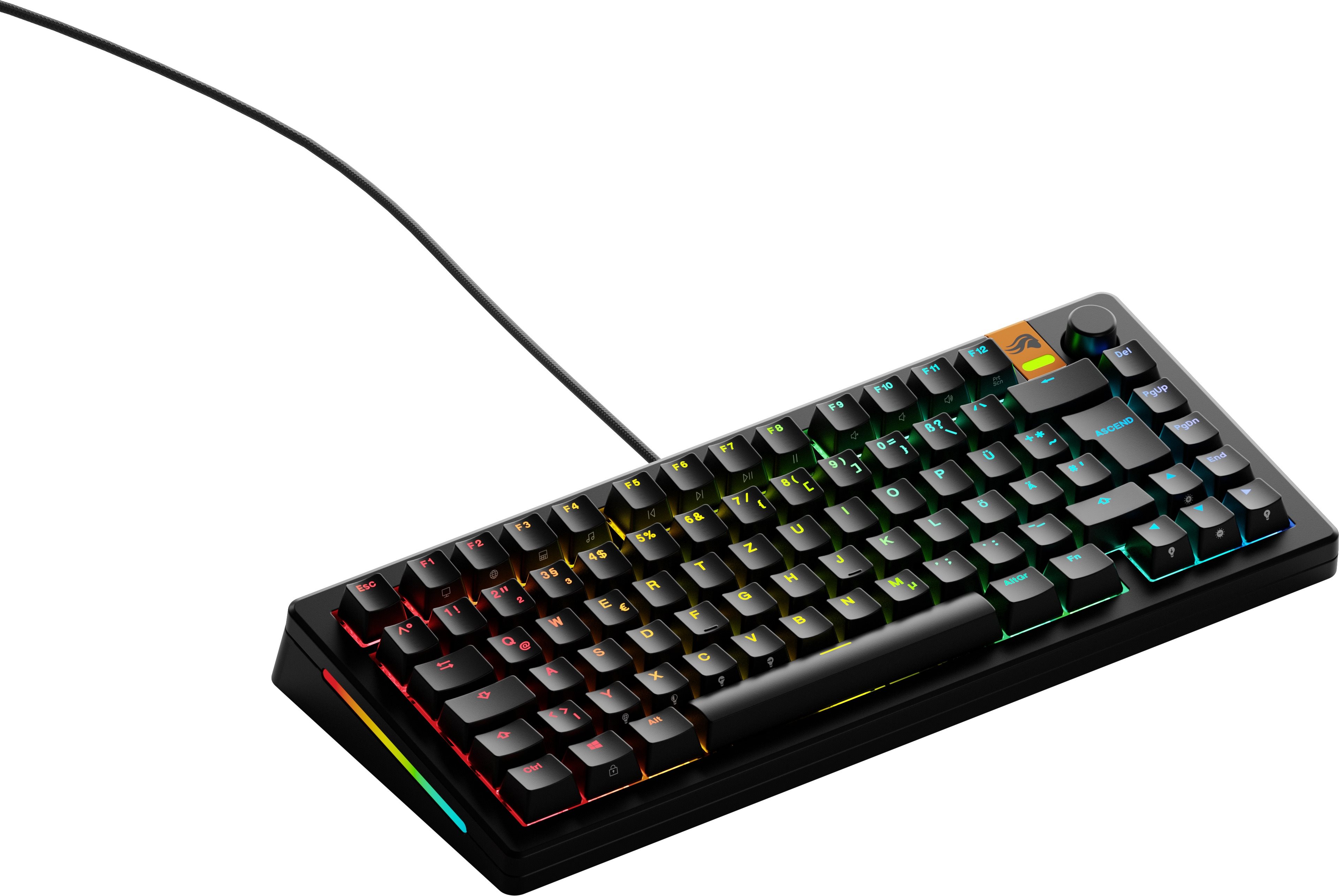 Gaming-Tastatur Glorious GMMK 3 HE 75 % Custom Gaming-Tastatur - Pre-Built, ISO (DE), Fox HE Switches, schwarz - DE ...