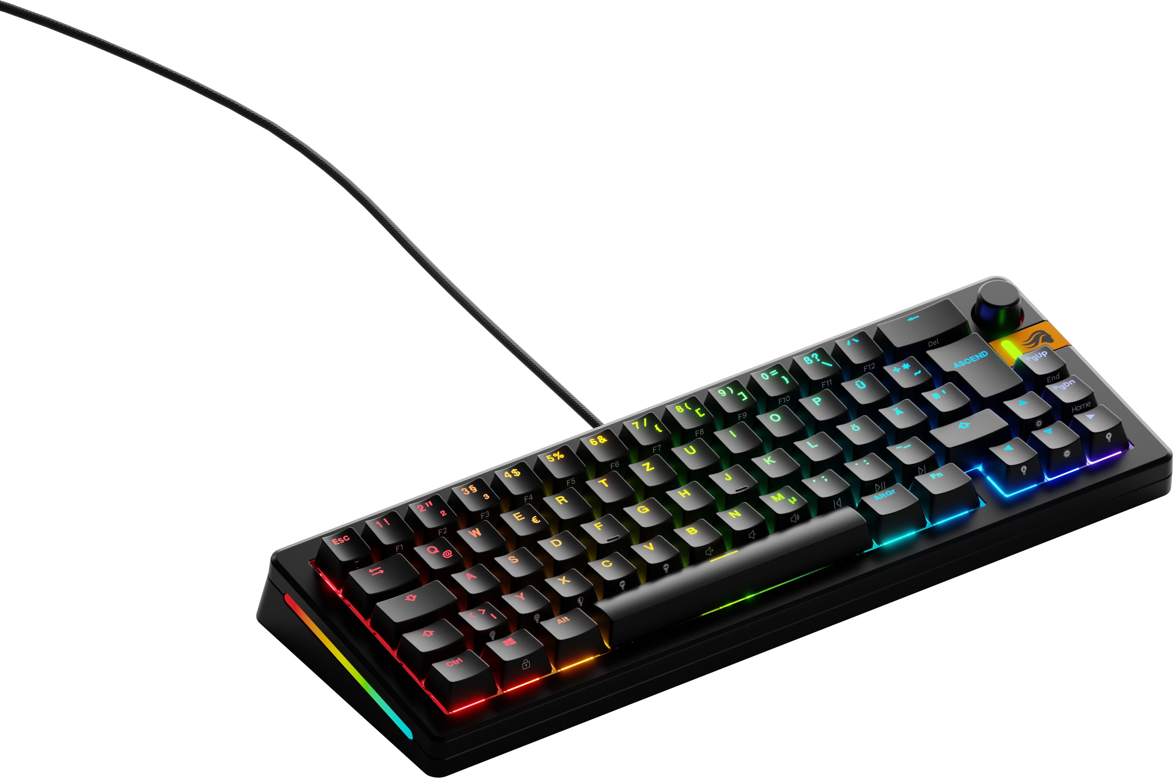 Gaming-Tastatur Glorious GMMK 3 HE 65 % Custom Gaming-Tastatur - Pre-Built, ISO (DE), Fox HE Switches, schwarz - DE ...