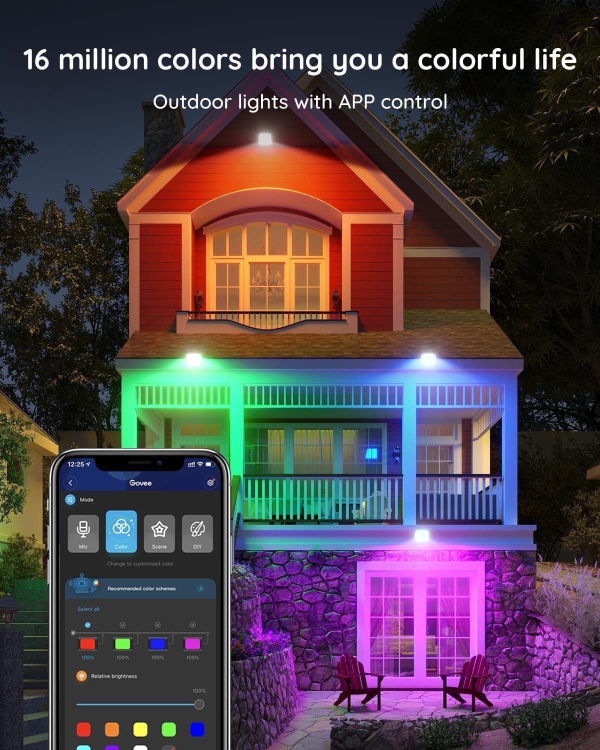 LED Light Strip Govee Flood Lights outdoor SMART LED lights 4pcs Lifestyle