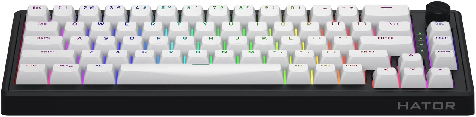 Gaming Keyboard Hator Skyfall 65 wireless, white and black - US ...