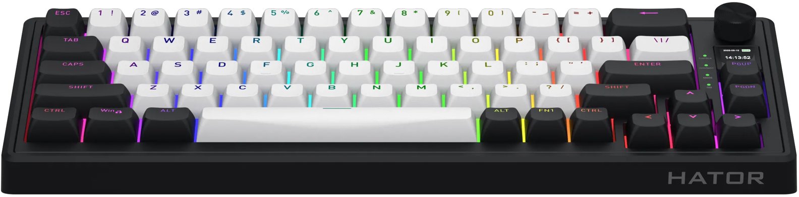 Gaming Keyboard Hator Skyfall 65 MAG ULTIMA 8K wireless, white and black - US ...