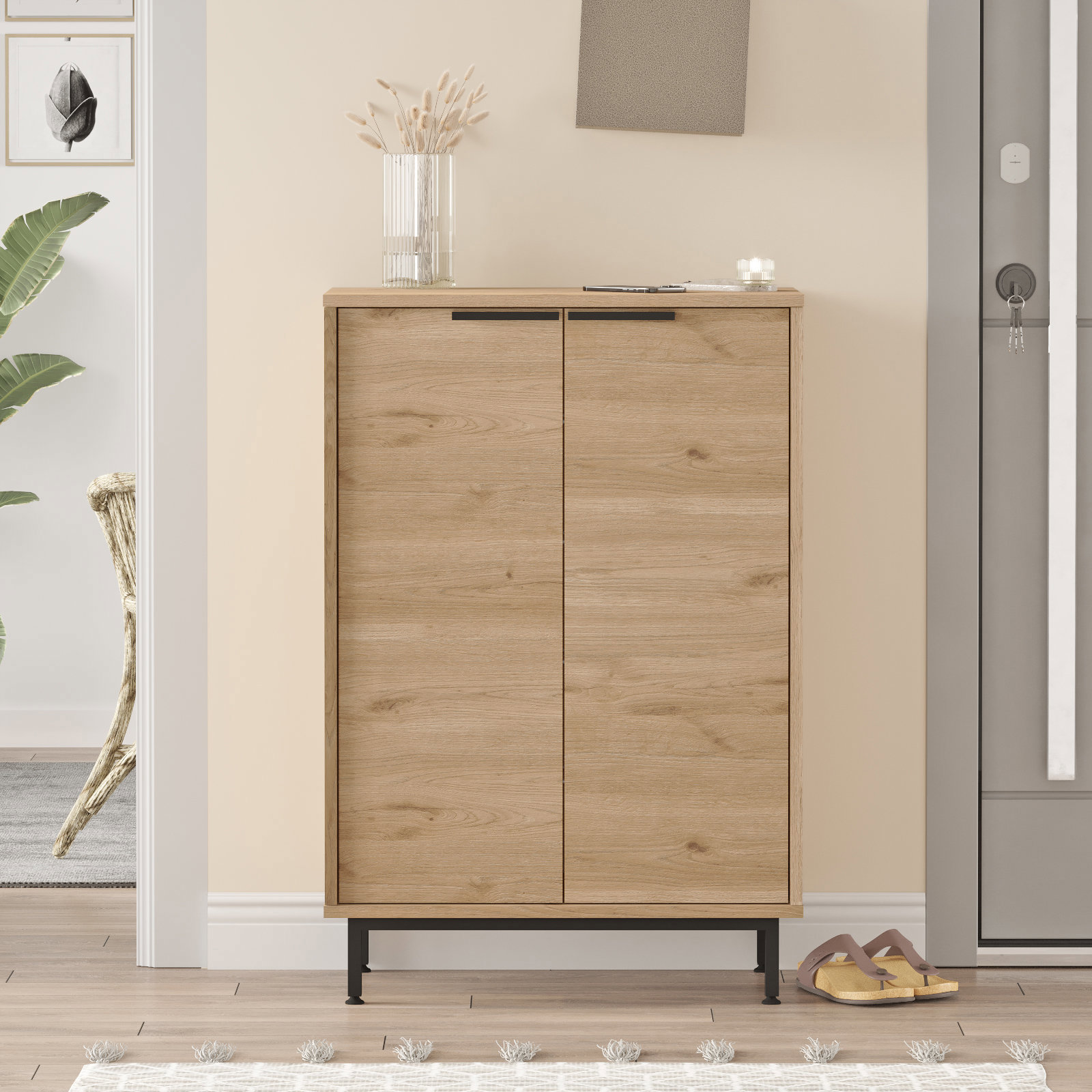 Shoe Rack Houseland Lerry Oak Castello Honey ...