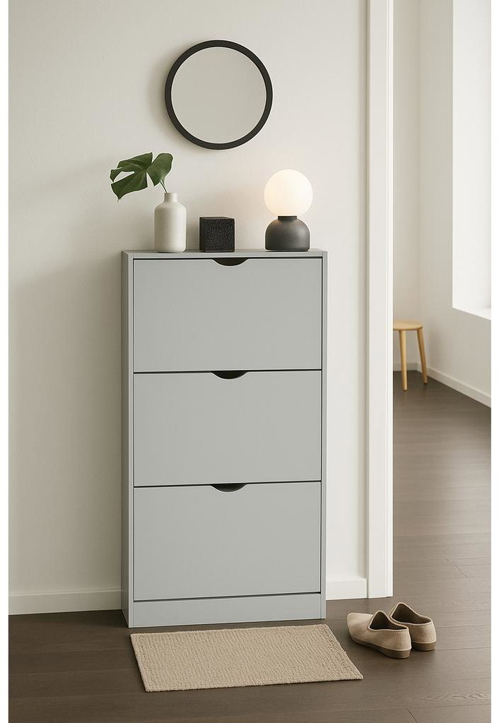 Shoe Rack House 5 Escondido 3 sections, grey ...