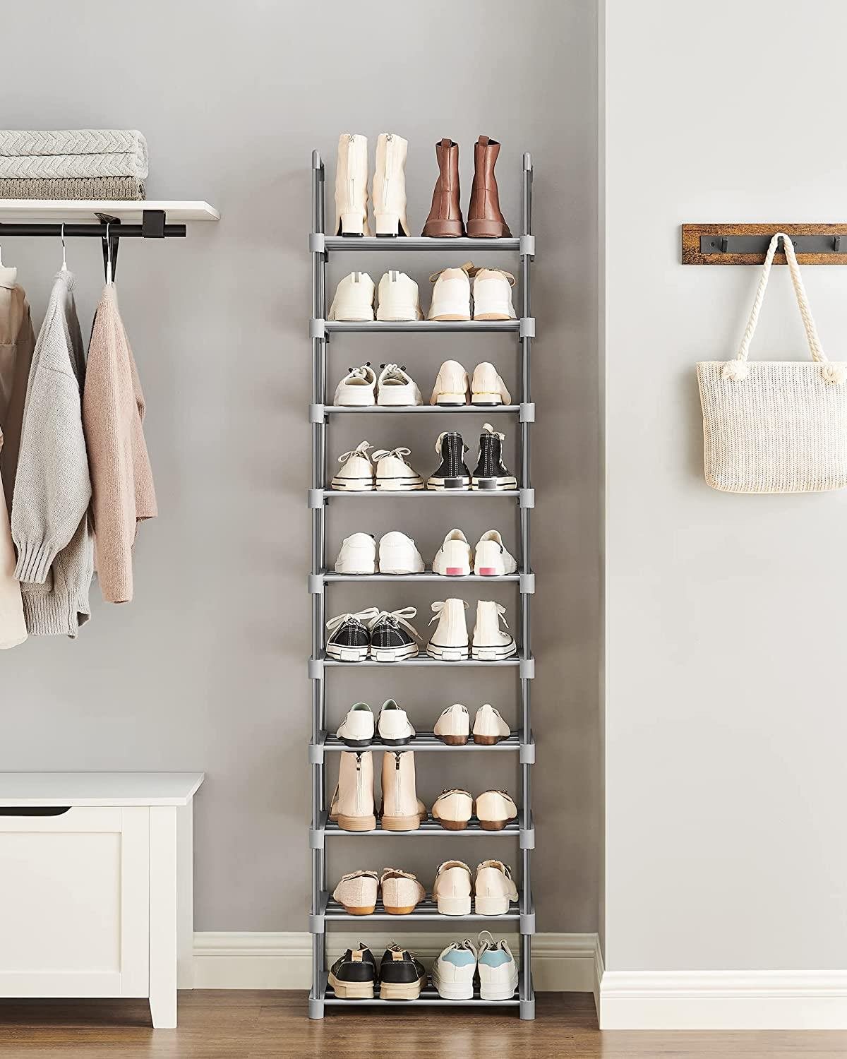 Shoe Rack Houseland Shoe rack Vratula 174 cm, grey ...
