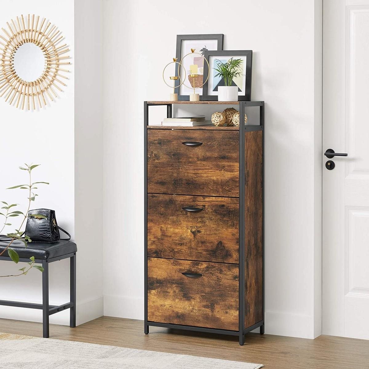 Shoe Rack Houseland Vasagle Eddie shoe rack, brown ...