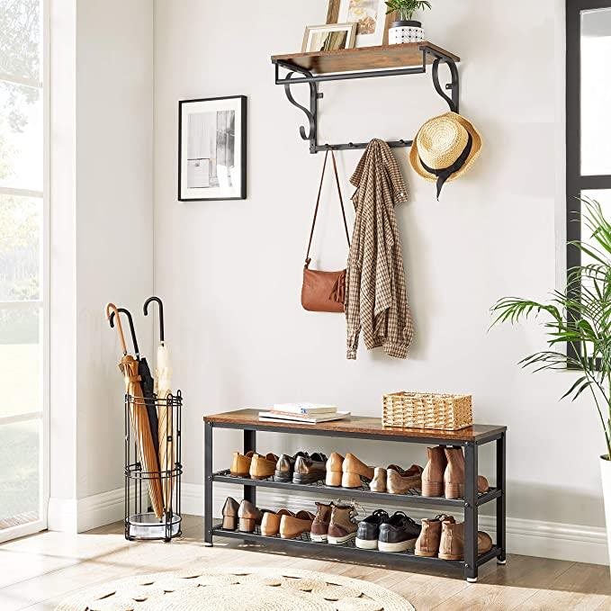 Shoe Rack Houseland Vasagle Bryce shoe rack, brown ...