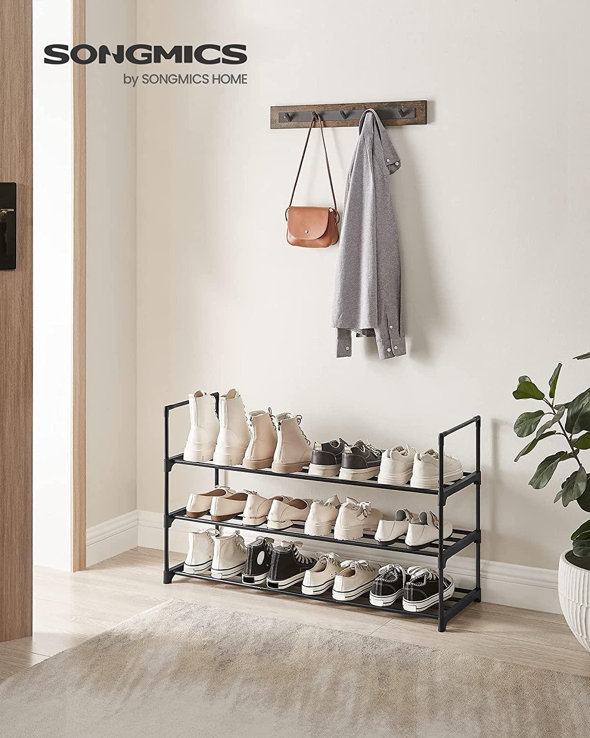Shoe Rack Houseland Rezula 55 cm, black ...