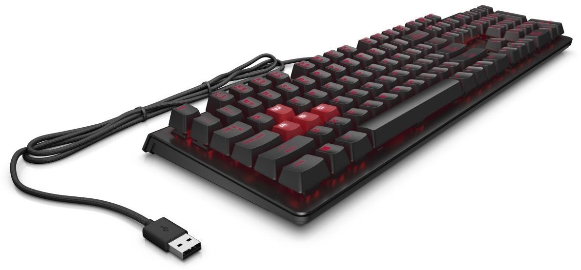 Herná klávesnica OMEN by HP Encoder Keyboard (Red Cherry Keys) – CZ Bočný pohľad