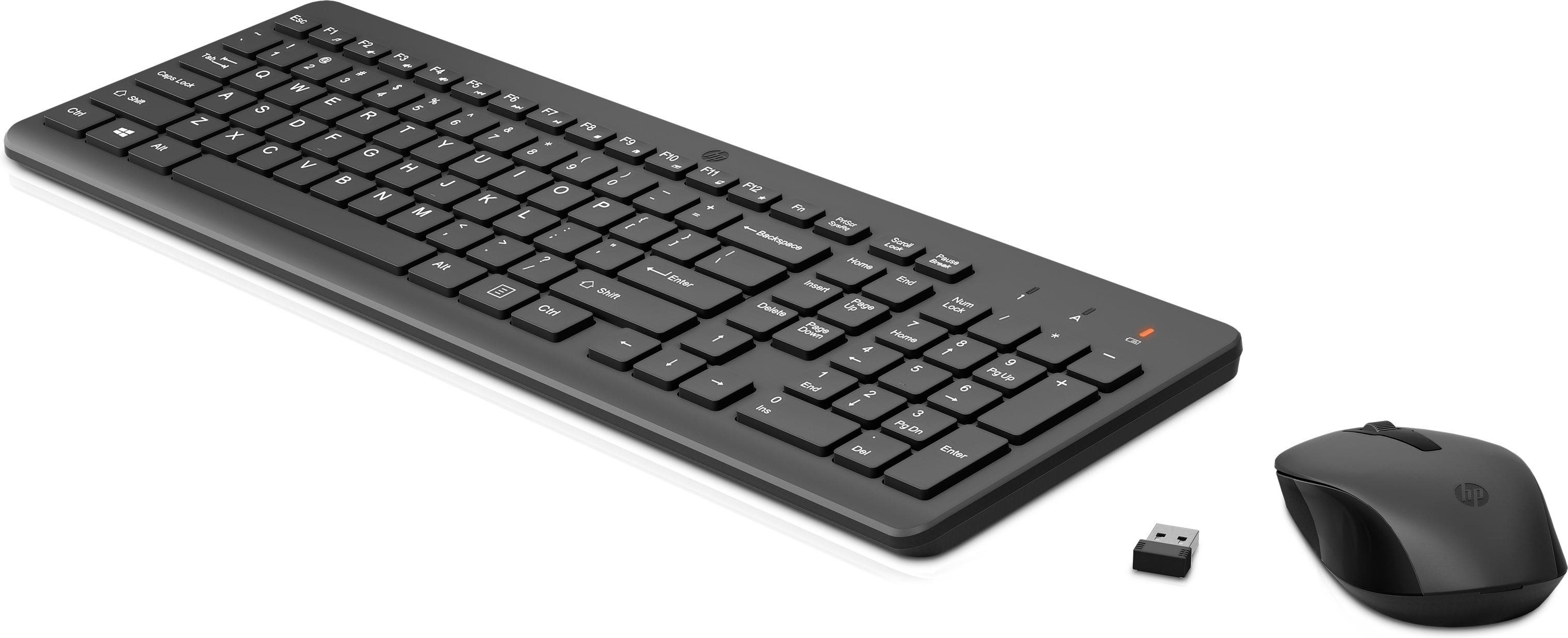 Tastatur/Maus-Set HP 330 Drahtlose Maus und Tastatur - US ...