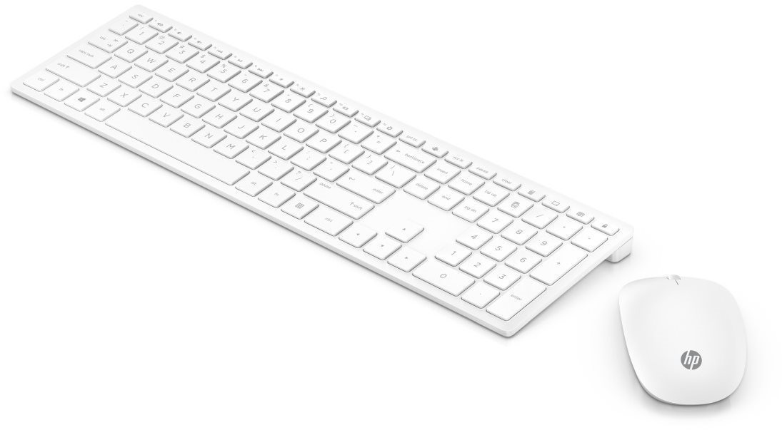 Keyboard and Mouse Set HP Pavilion Wireless Deskset 800 White CZ Screen