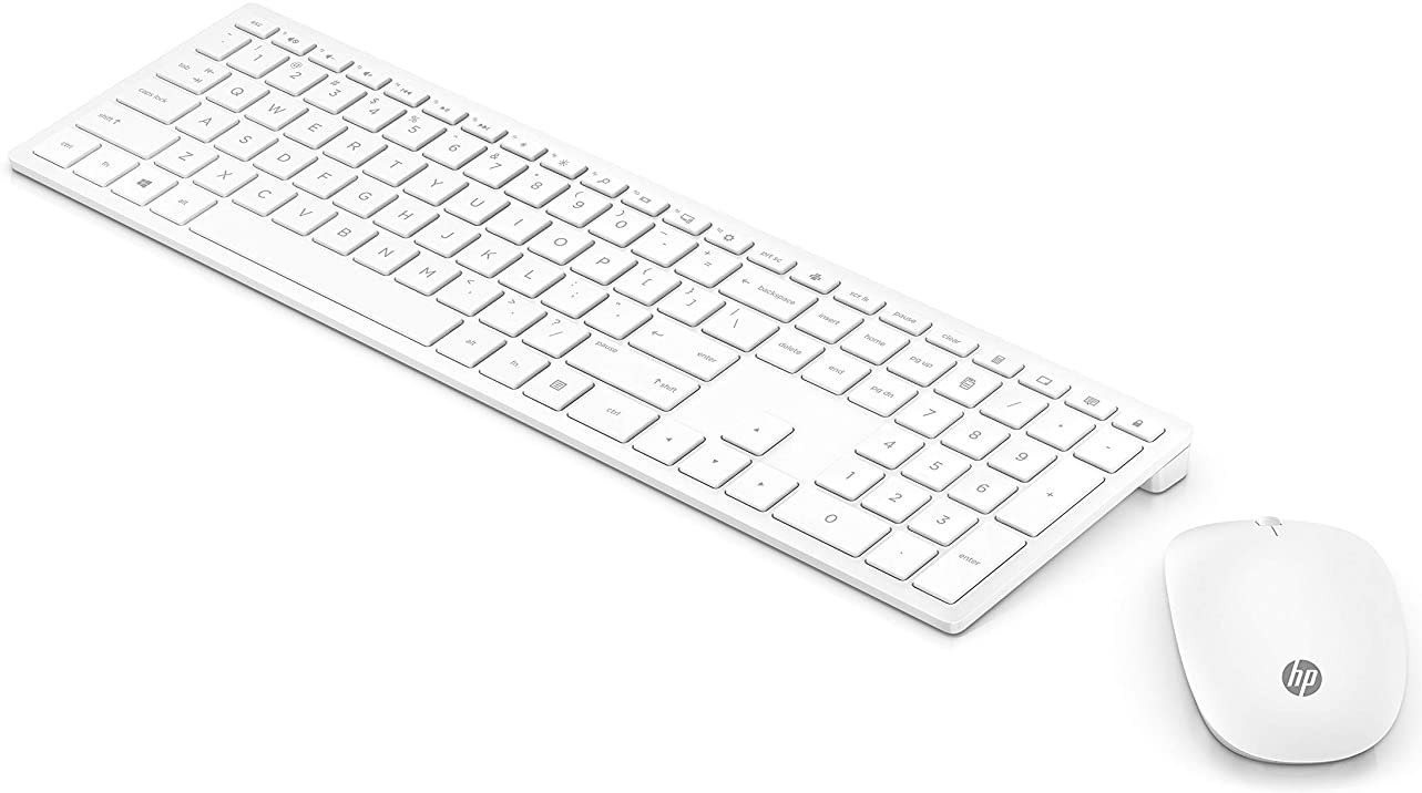 Keyboard and Mouse Set HP Pavilion Wireless Deskset 800 White DE Screen