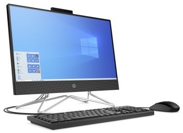 All In One PC HP 22-df0004nc Black Lateral view