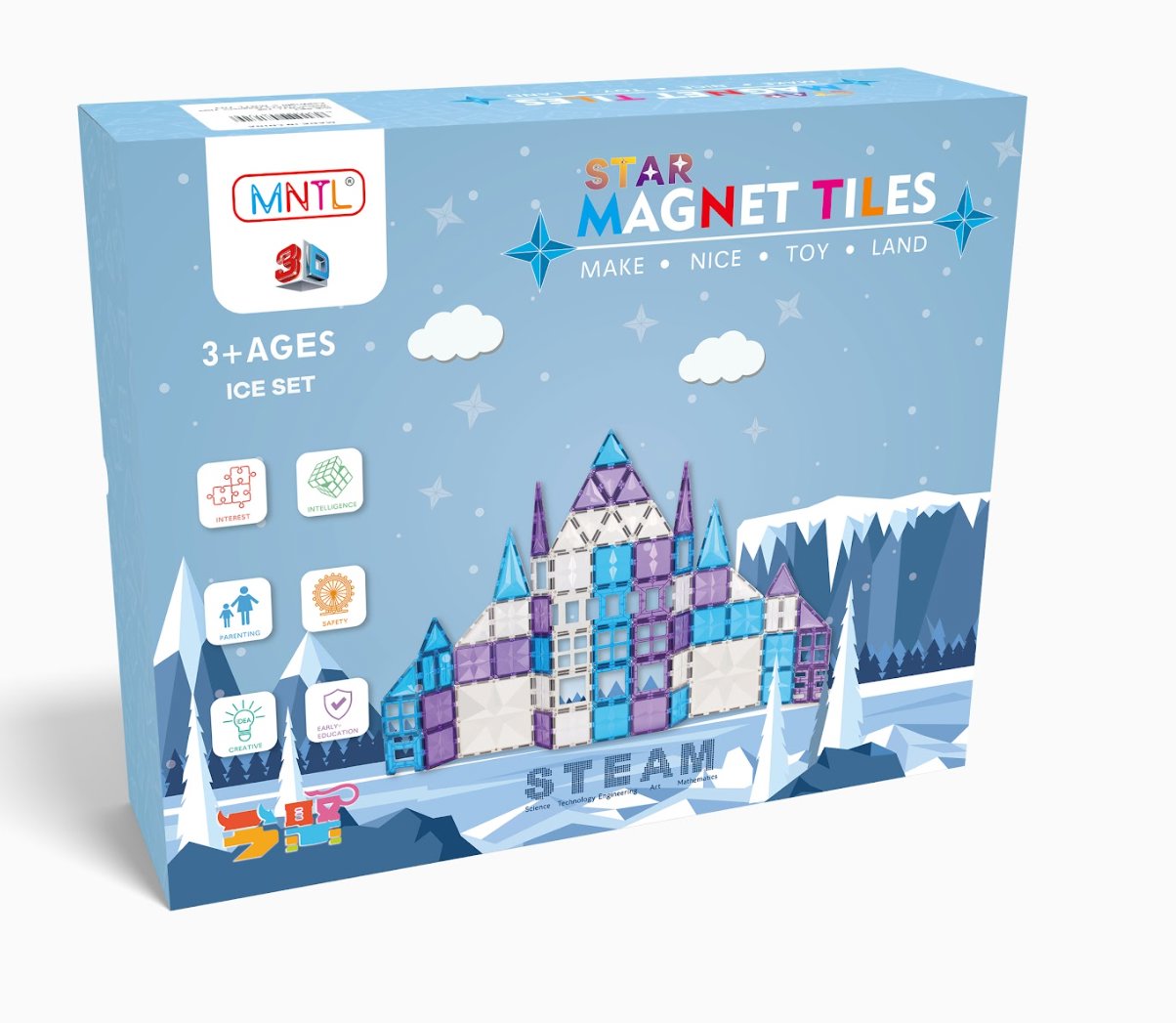 Building Set MNTL ICE Magnetic Construction Set, 120 pieces ...