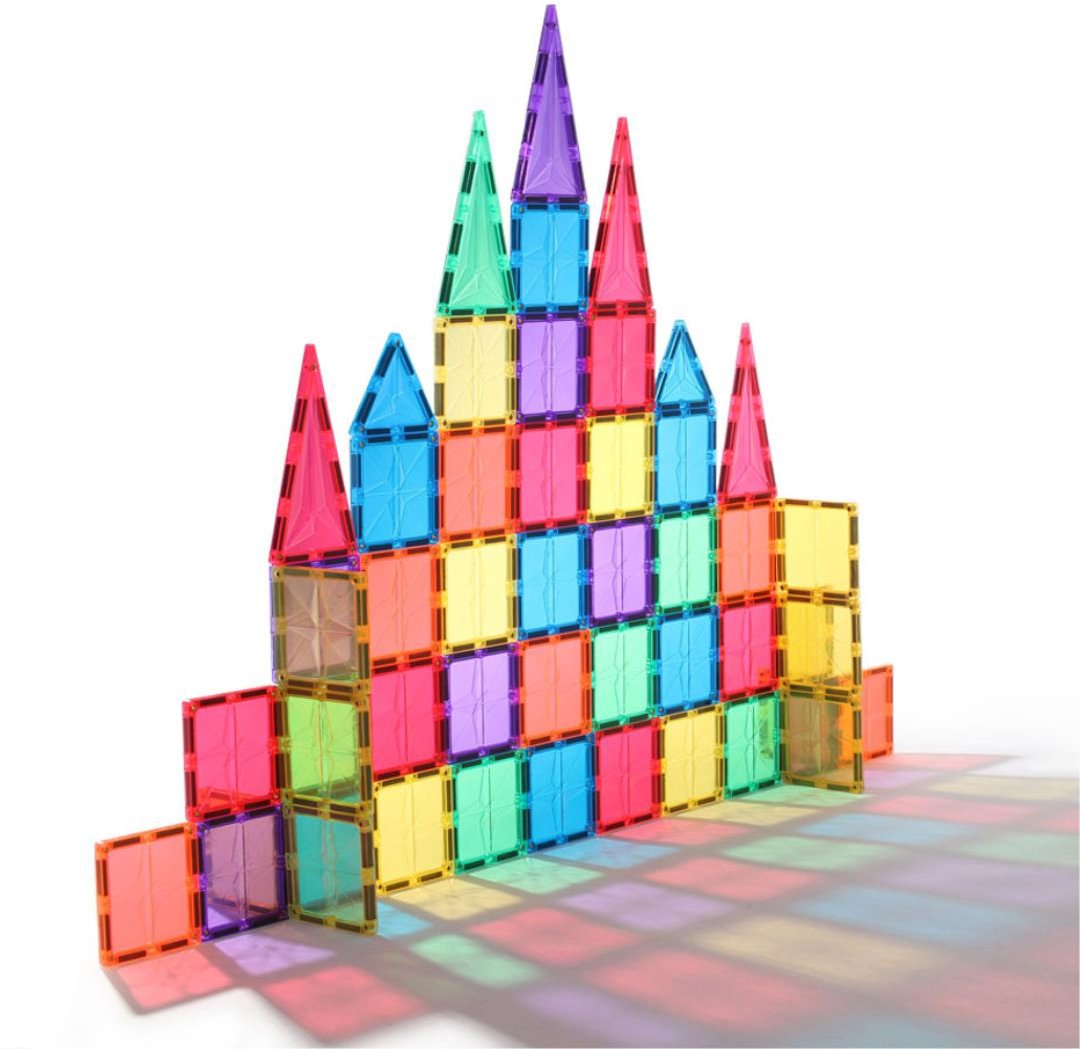 Building Set MNTL Magnetic castle kit, 108 pieces, rainbow colours ...