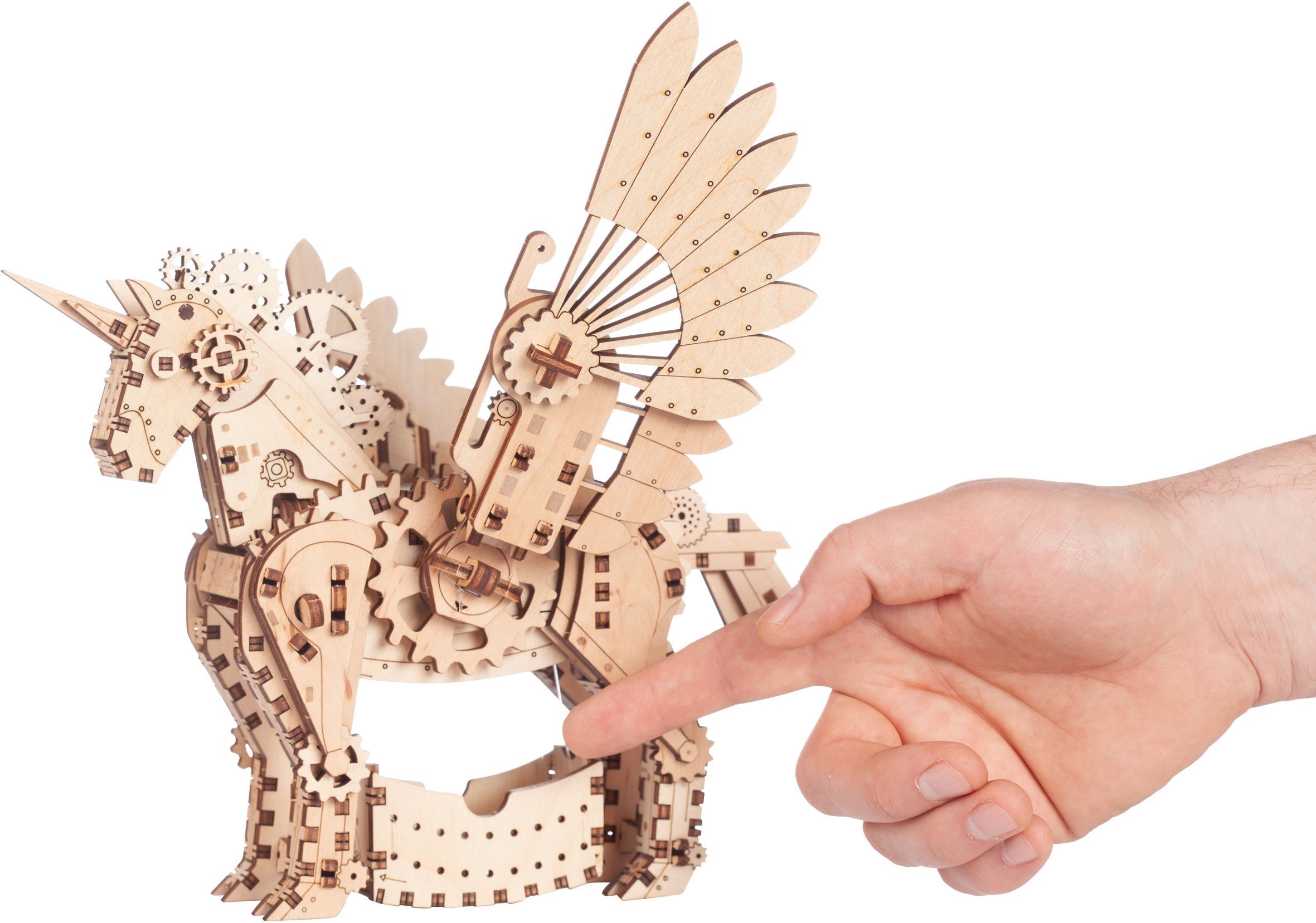 Bausatz Mr. Playwood 3D Mecanical Unicorn Klein Lifestyle