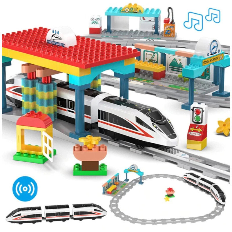 Building Set CaDA 9197 Construction set Train and railway station, 108 pieces ...