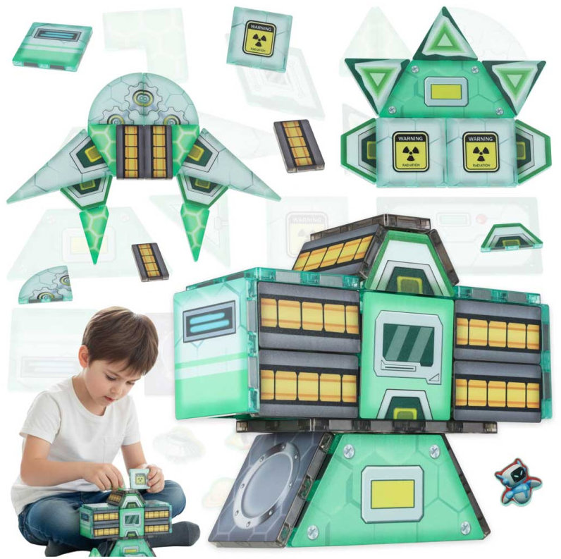 Building Set KIK KX2882 Magnetic construction kit space - space station, 108 parts ...