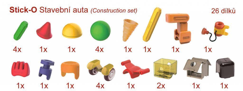 Building Set Magformers - Stick-O Construction Vehicles Features/technology