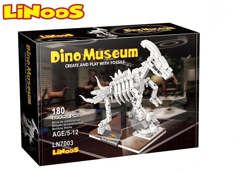 Building Set LiNooS kit 180pcs Skeleton Dinosaur Hadrosaurus in a Box Packaging/box
