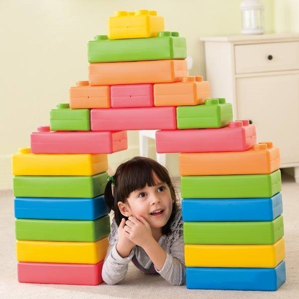 Building Set Set of XXL cubes: children' s set of 26 coloured XXL bricks Lifestyle