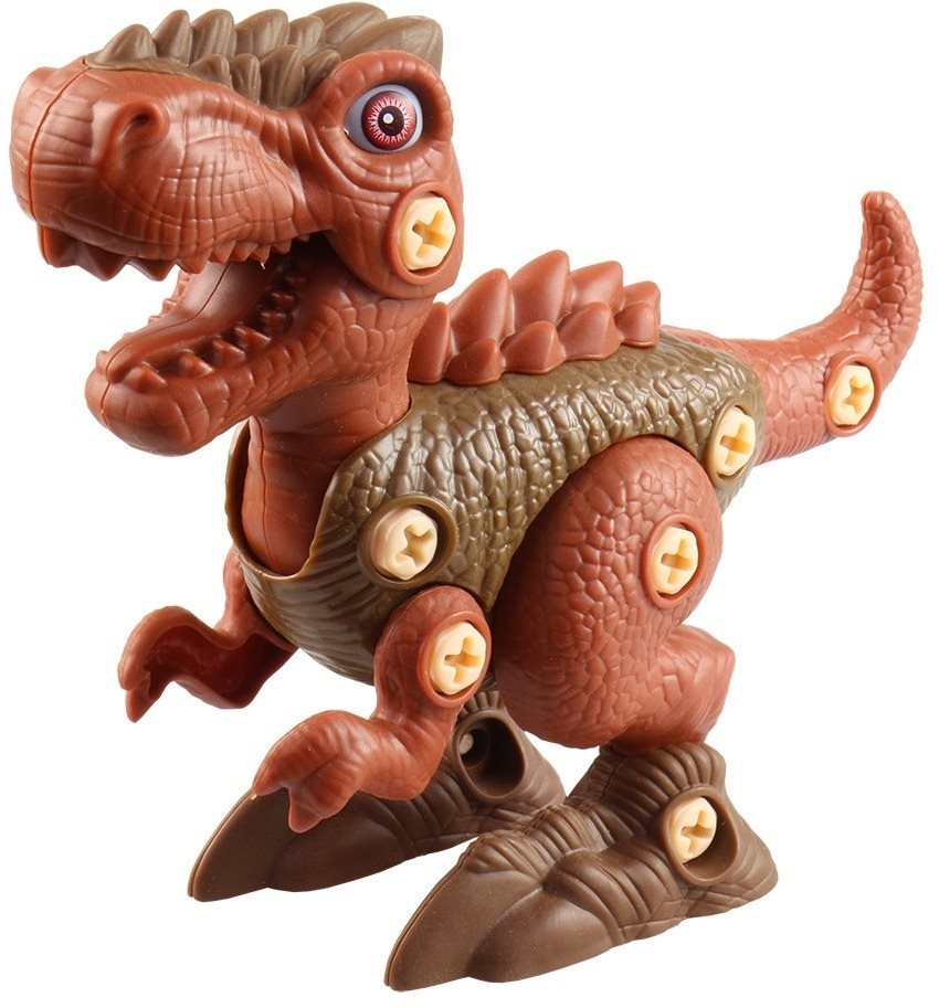 Building Set Dinosaur Friction Type, Battery Operated, 20cm Brown Screen