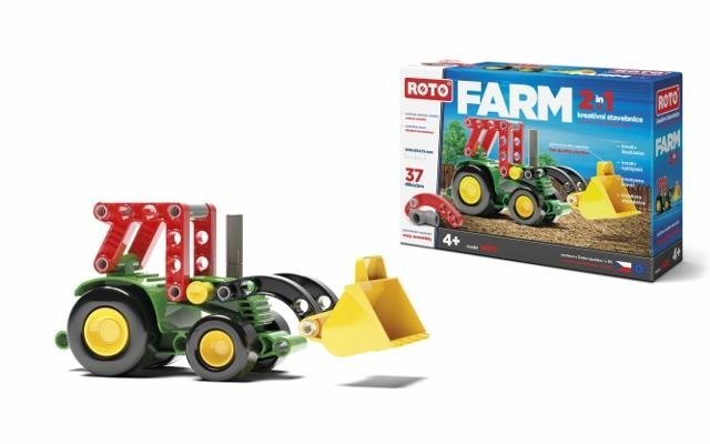 Building Set Roto 2-in-1 Tractor, 37 pieces Packaging/box