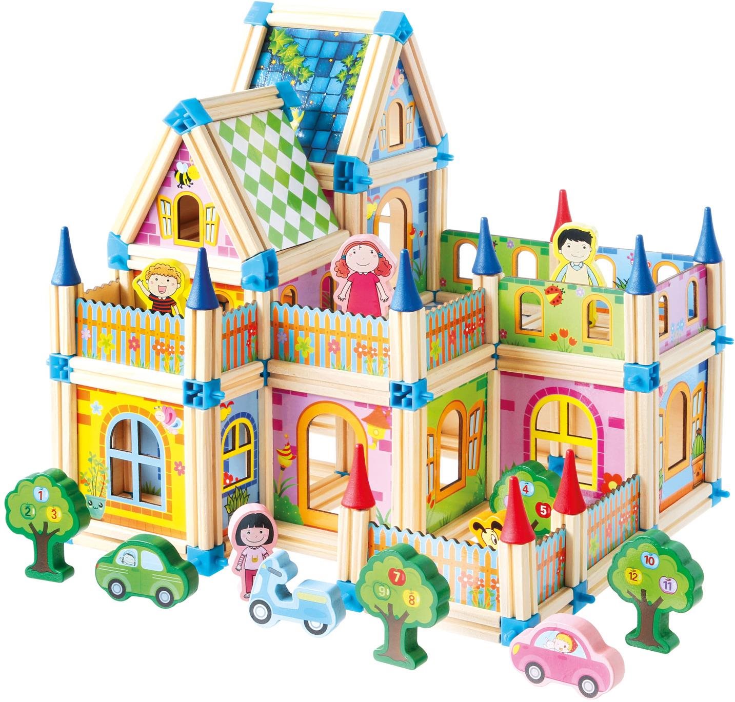 Building Set Bino Wooden Kit, Big Castle ...